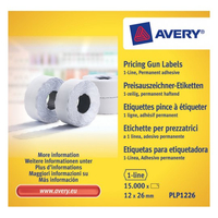 AVERY Zweckform Preisetiketten weiss permanent 26,0 x 12,0 mm, 10 Rollen AVERY Zweckform Preisetiketten weiss permanent 26,0 x 12,0 mm, 10 Rollen