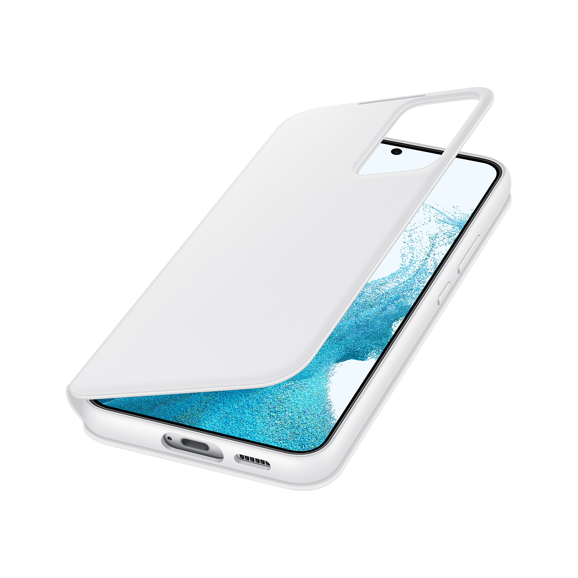 Samsung Clear View Cover für Galaxy S22, White