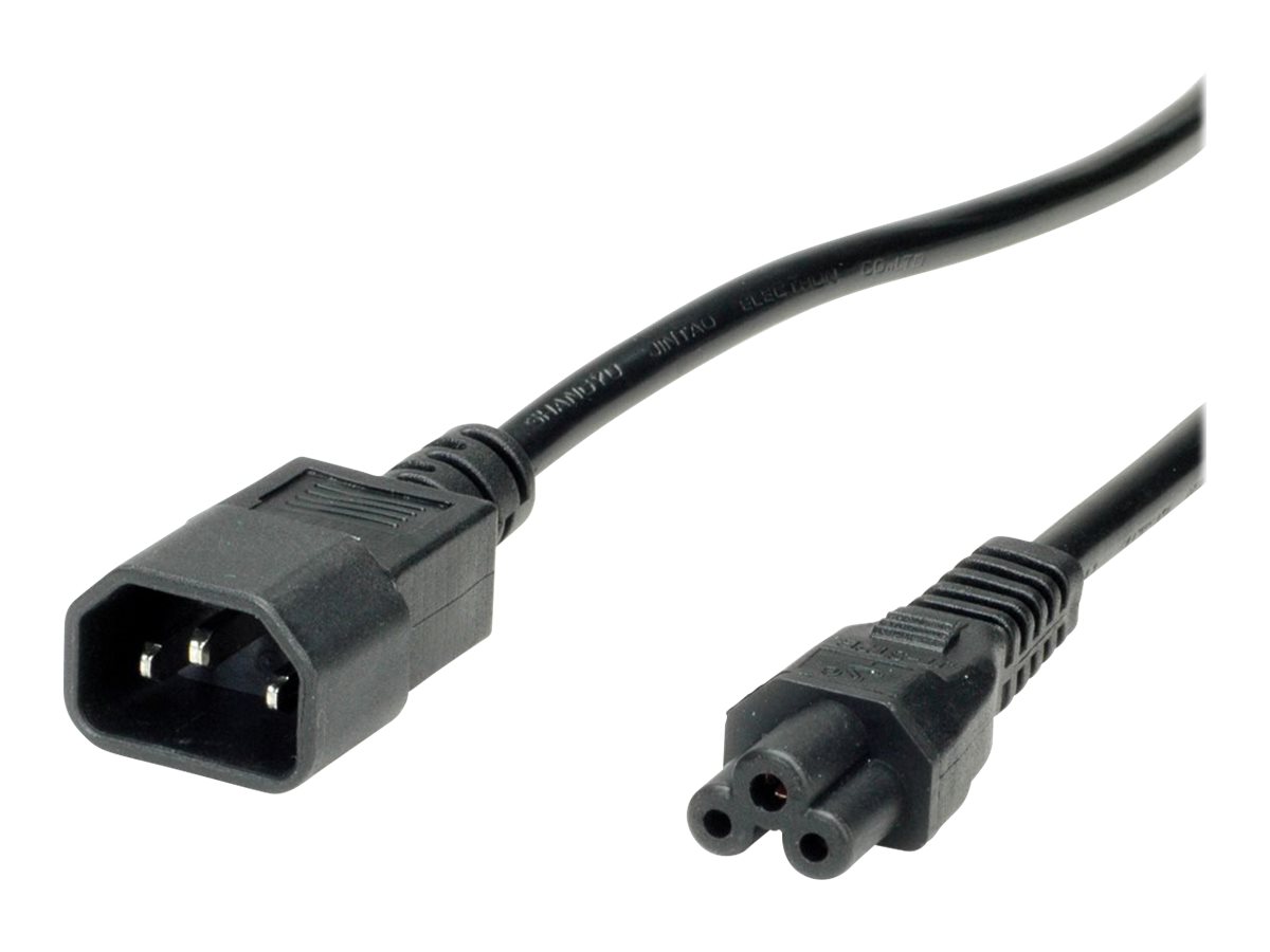VALUE Netzkabel IEC320/C14 Stecker - C5 Buchse schwarz 1,8m VALUE Netzkabel IEC320/C14 Stecker - C5 Buchse schwarz 1,8m