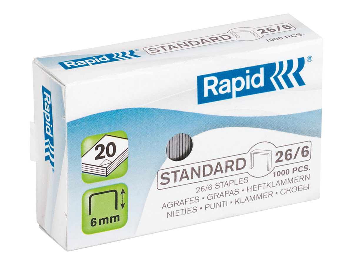 1.000 Rapid Heftklammern Standard 26/6