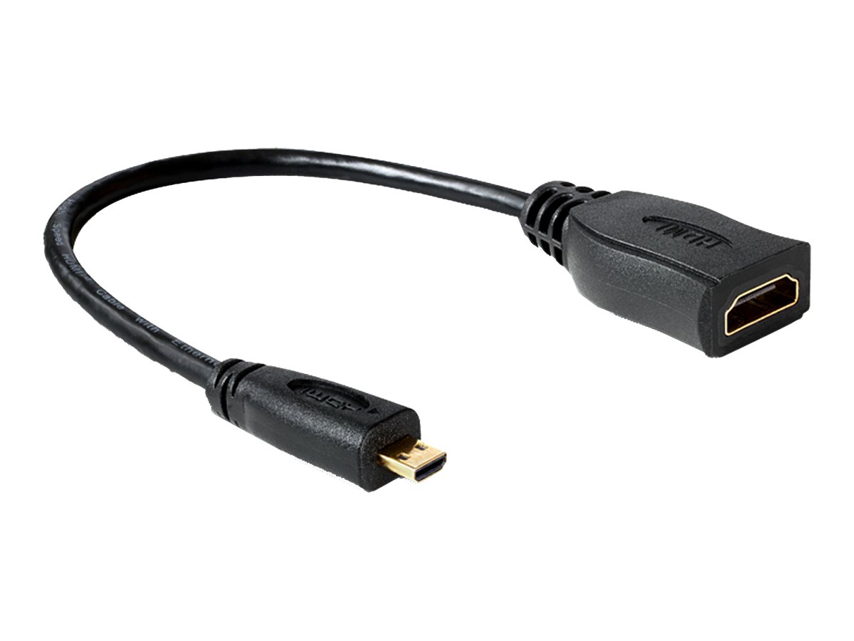 Delock Kabel HDMI Micro-D Stecker > HDMI-A Buchse 23 cm Delock Kabel HDMI Micro-D Stecker > HDMI-A Buchse 23 cm