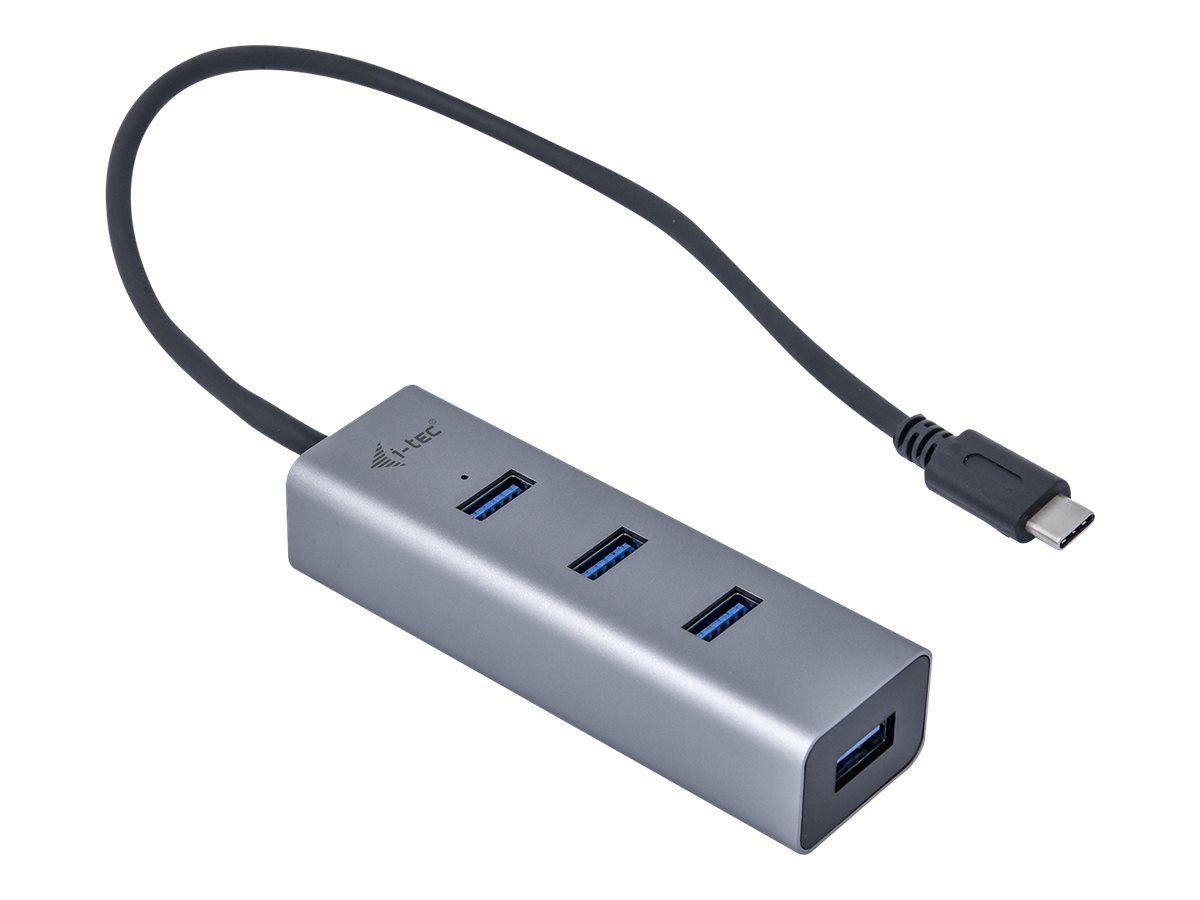 I-TEC USB C Metal HUB 4 Port ohne Netzteil ideal fuer Notebook Tablet PC Unterstuetzt Win Mac OS kompatibel mit Thunderbolt 3 I-TEC USB C Metal HUB 4 Port ohne Netzteil ideal fuer Notebook Tablet PC Unterstuetzt Win Mac OS kompatibel mit Thunderbolt 3