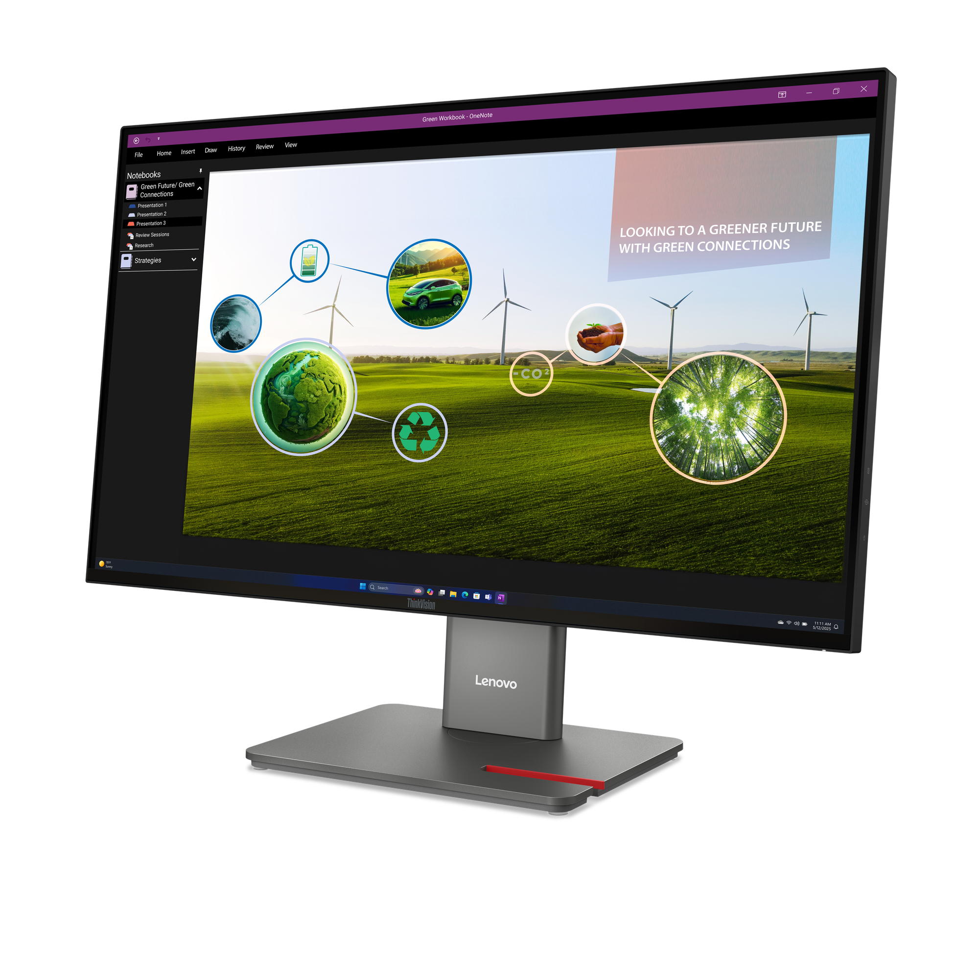 LENOVO ThinkVision P27Q40 68,58cm 27Zoll 2560x1440 IPS 120Hz Daisy Chain KVMeKVM USBC TopSeller