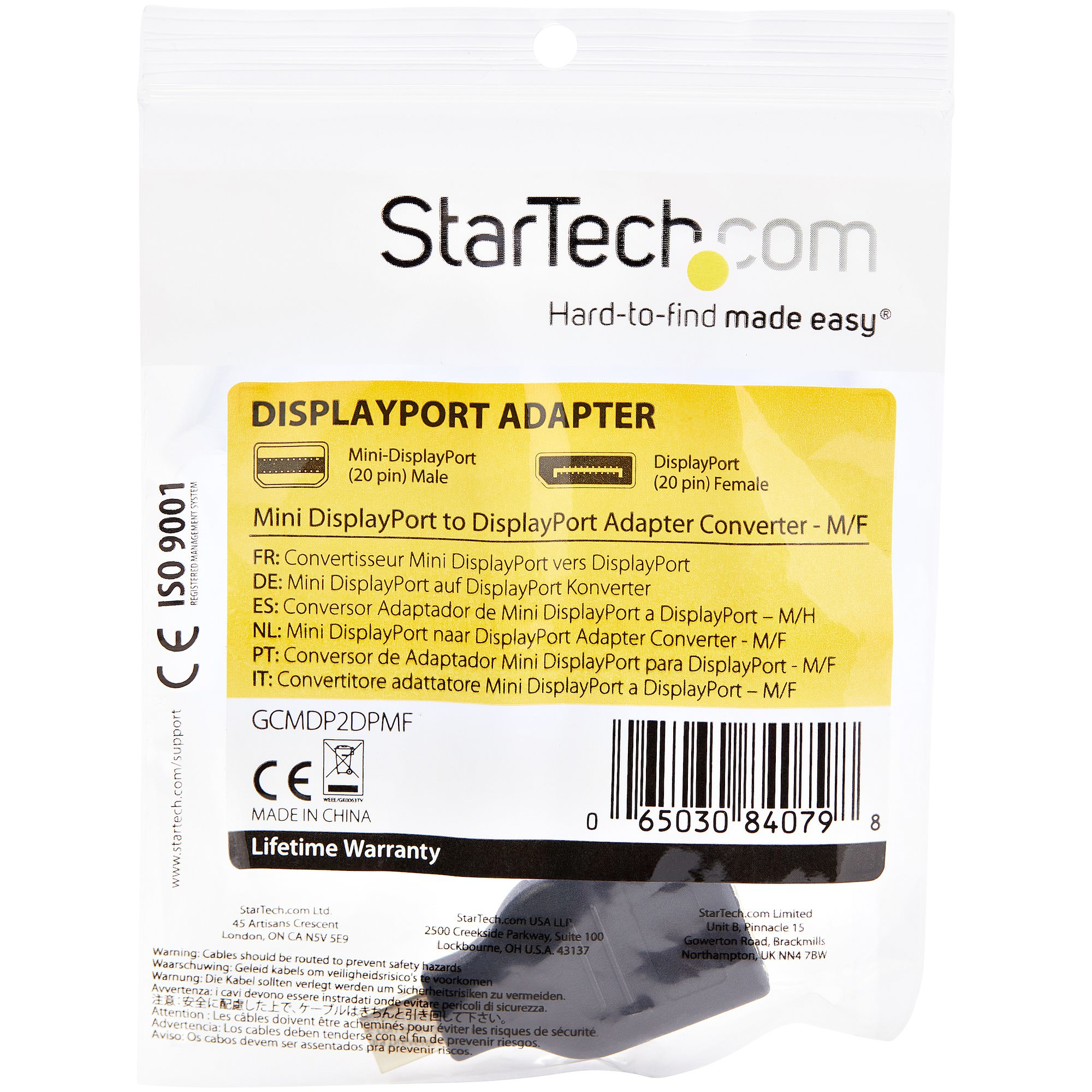 StarTech Mini DisplayPort to DisplayPort Adapter Converter MF