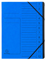 Exacompta Ordnungsmappen 12 Fächer blau