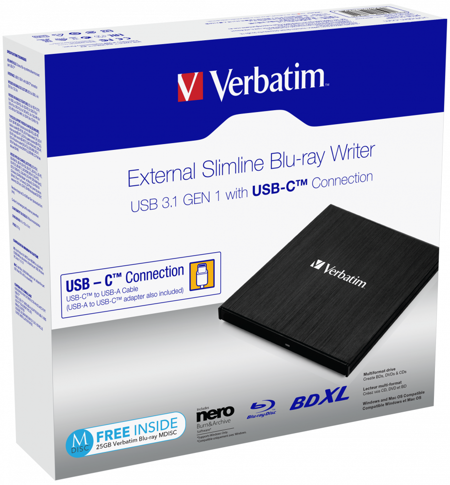 VERBATIM EXTERNAL SLIMLINE WRITER