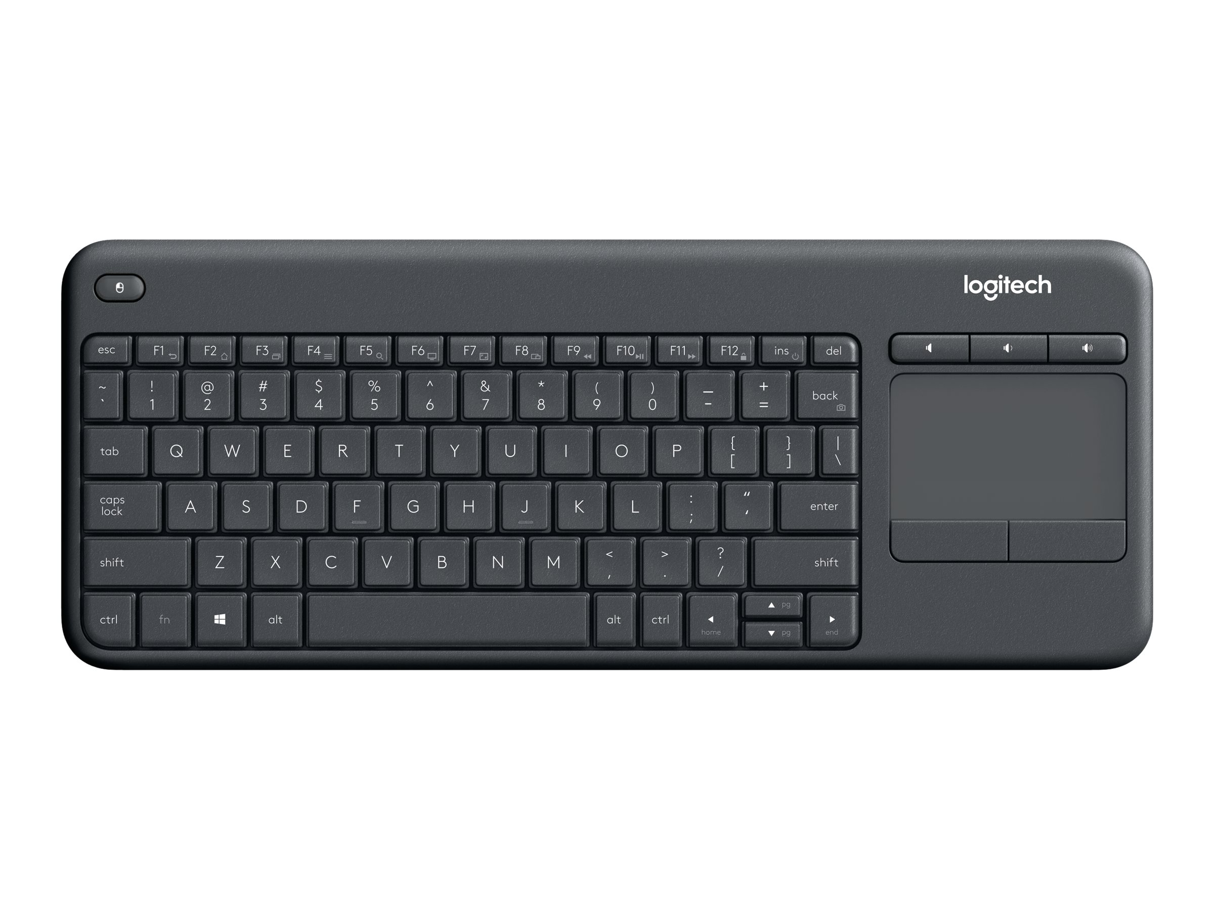 Logitech K400 Plus Tastatur kabellos schwarz