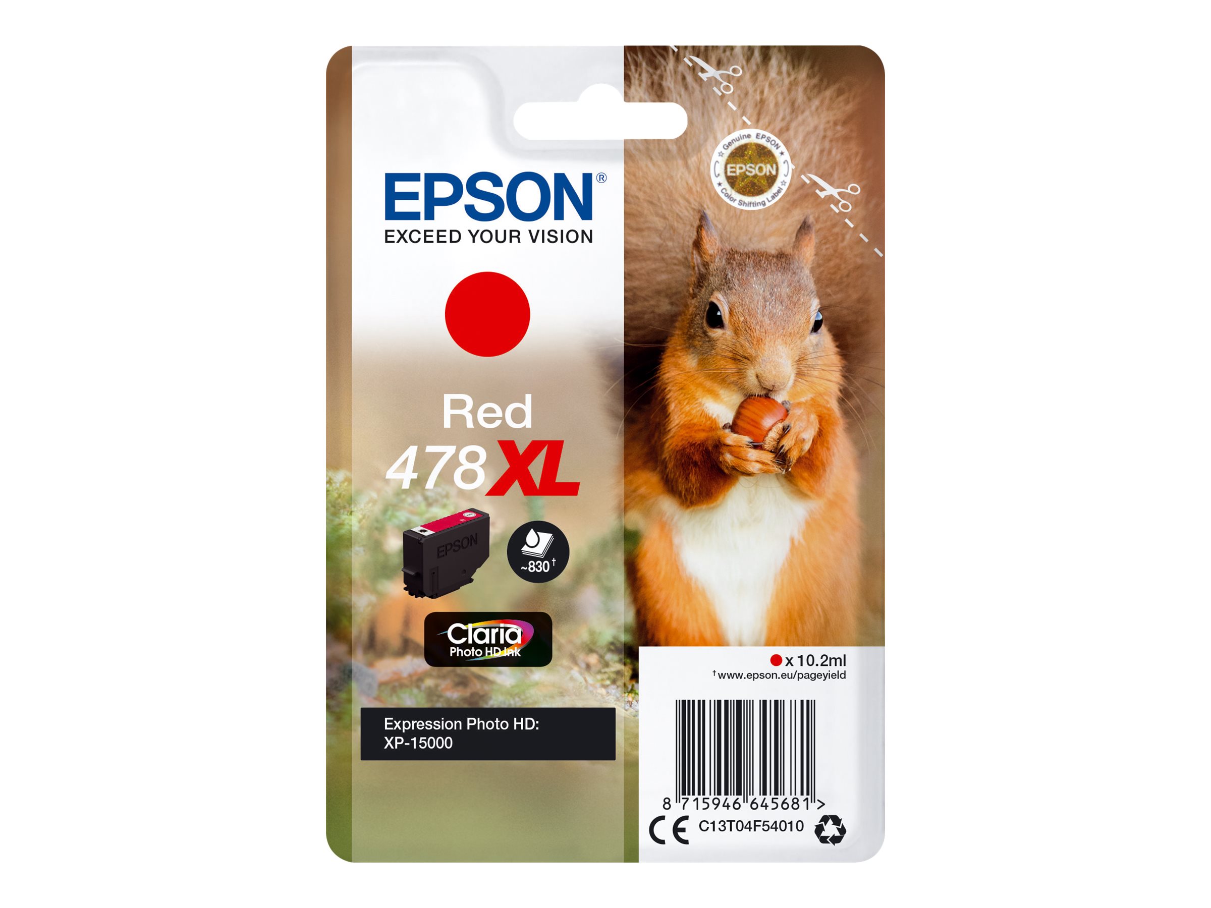 C13T04F54010 EPSON Nr.478XL XP Tinte red