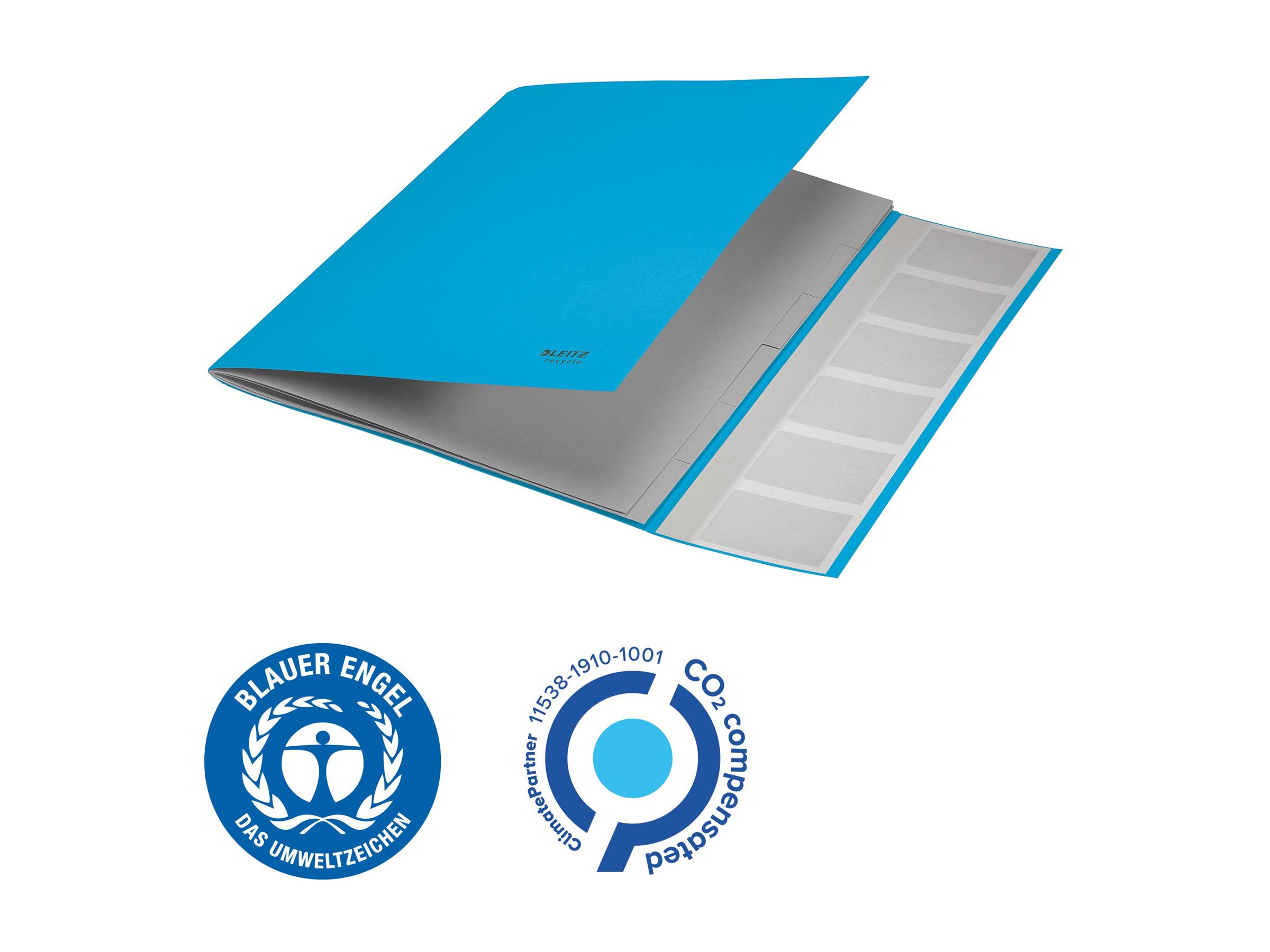 LEITZ Ordnungsmappe recycle 3914 6 Faecher blau LEITZ Ordnungsmappe recycle 3914 6 Faecher blau
