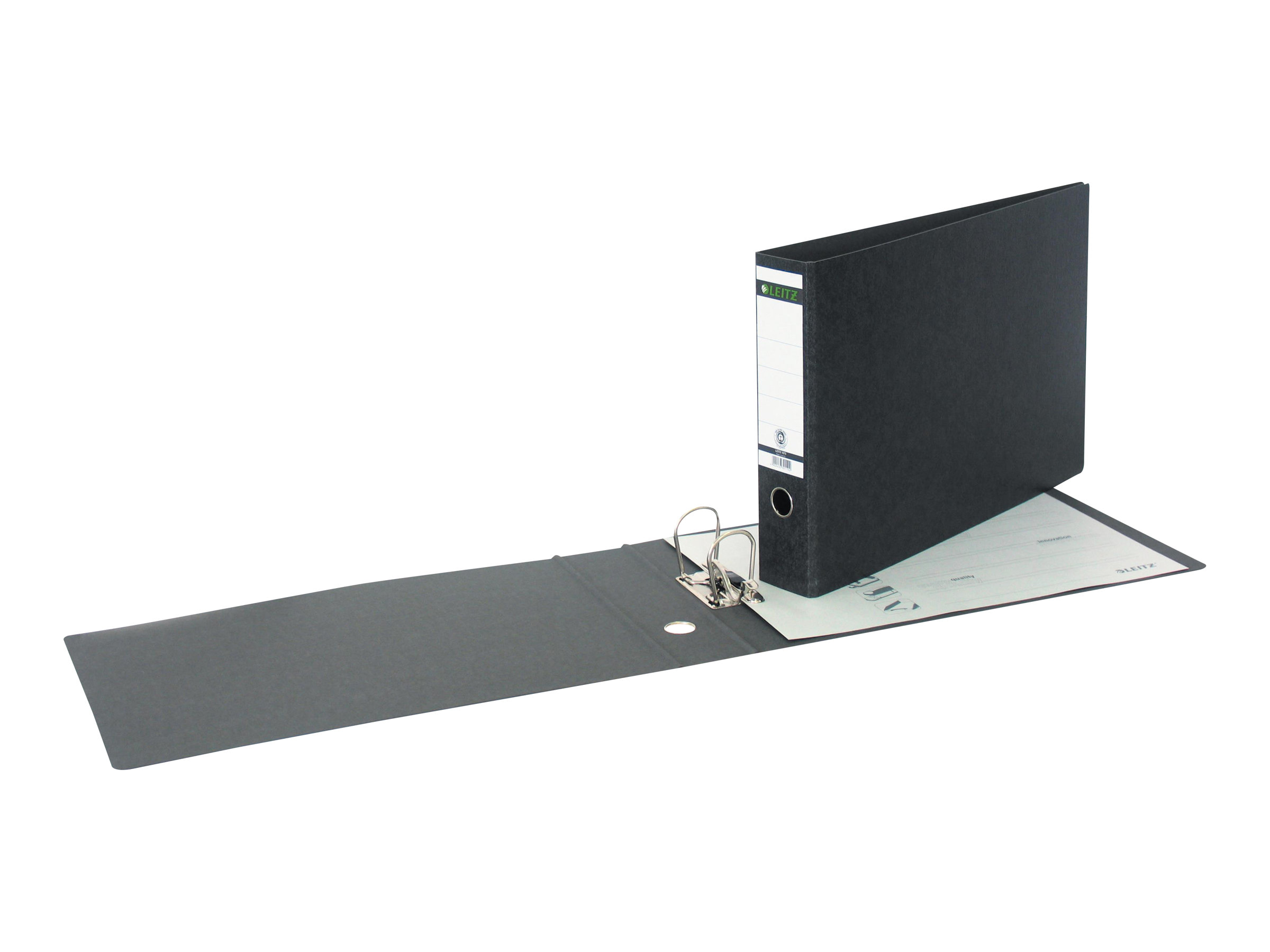 LEITZ 1073 Ordner schwarz marmoriert Karton 7,8 cm DIN A3 quer LEITZ 1073 Ordner schwarz marmoriert Karton 7,8 cm DIN A3 quer
