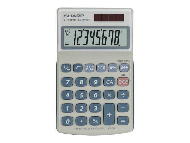 SHARP EL-240SA Taschenrechner lichtgrau SHARP EL-240SA Taschenrechner lichtgrau
