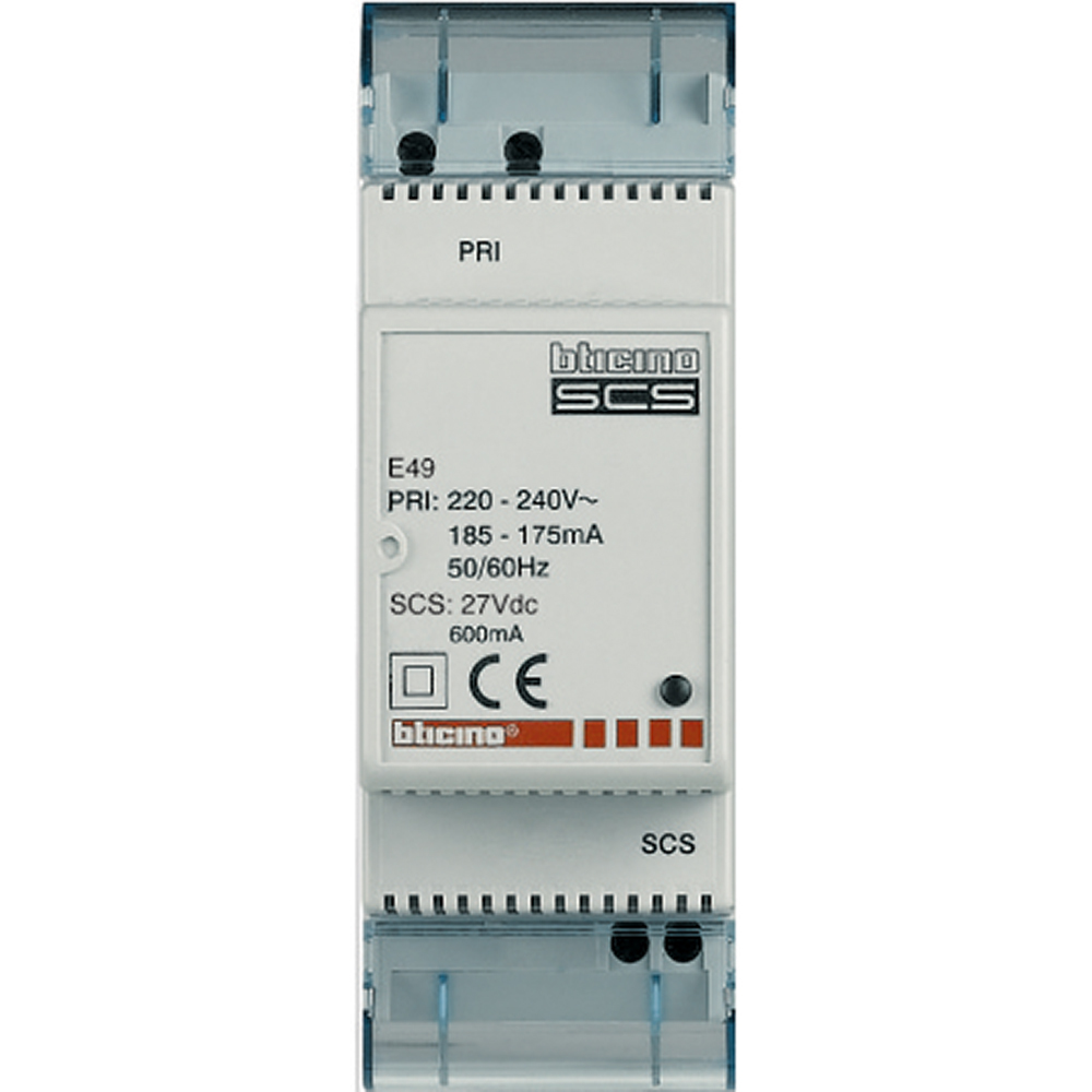 Bticino SCS-Netzgerät E49 Kompakt 600mA Bticino SCS-Netzgerät E49 Kompakt 600mA