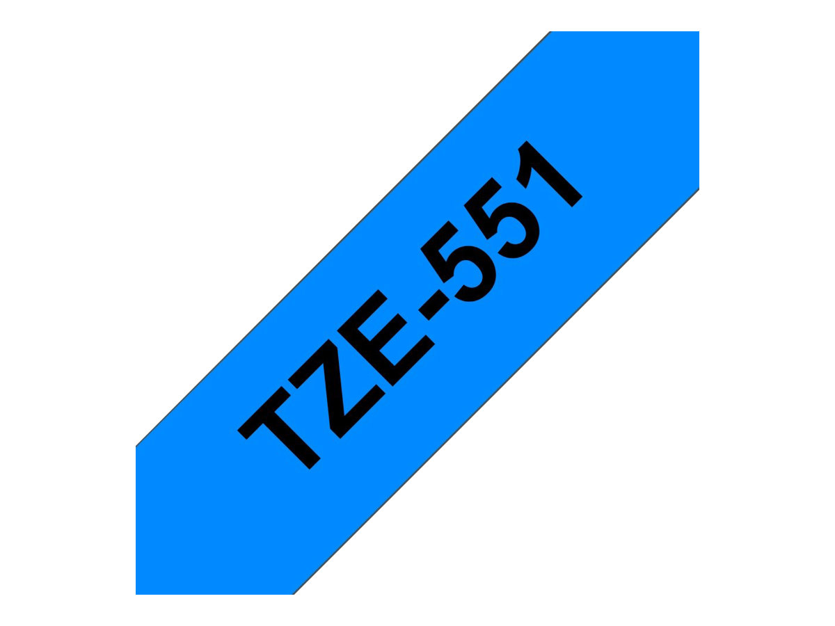 Brother TZe-551 - Schwarz auf Blau - Rolle (2,4 cm)