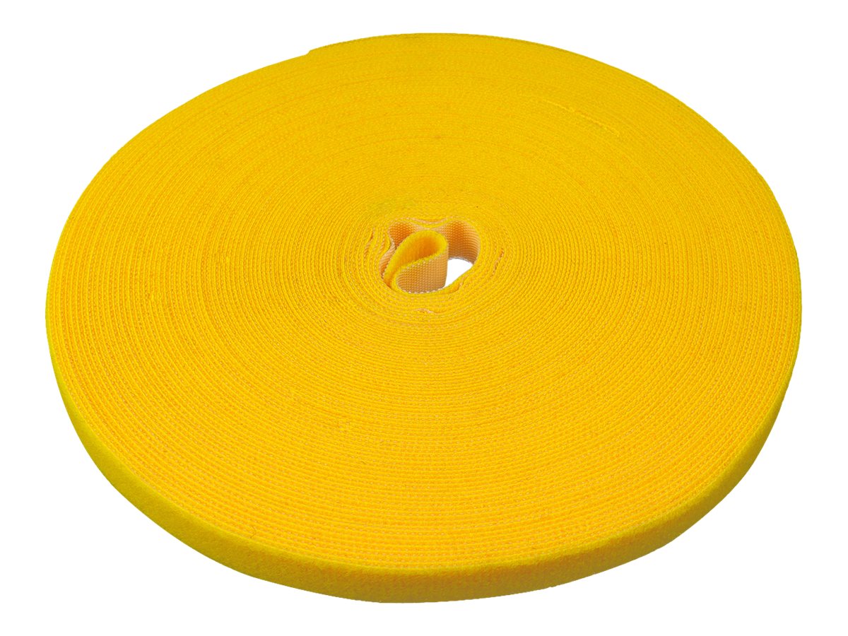 LABEL THE CABLE Klettband ROLL STRAP PRO gelb 25,0 m x 1,6 cm, 1 St