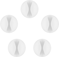 5 goobay Kabelclips weiss