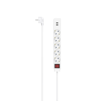 hama USB 3,4A 5-fach Steckdosenleiste mit Schalter 1,4 m weiss mit USB-Buchse hama USB 3,4A 5-fach Steckdosenleiste mit Schalter 1,4 m weiss mit USB-Buchse
