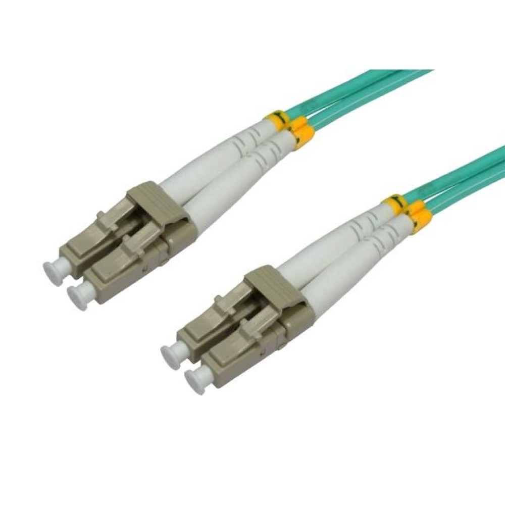 EFB LWL Kabel Duplex Jumper LCLC 50125 OM3 15 Meter LSZH Halogenfrei aqua 20mm geprueft mit Messprotokoll