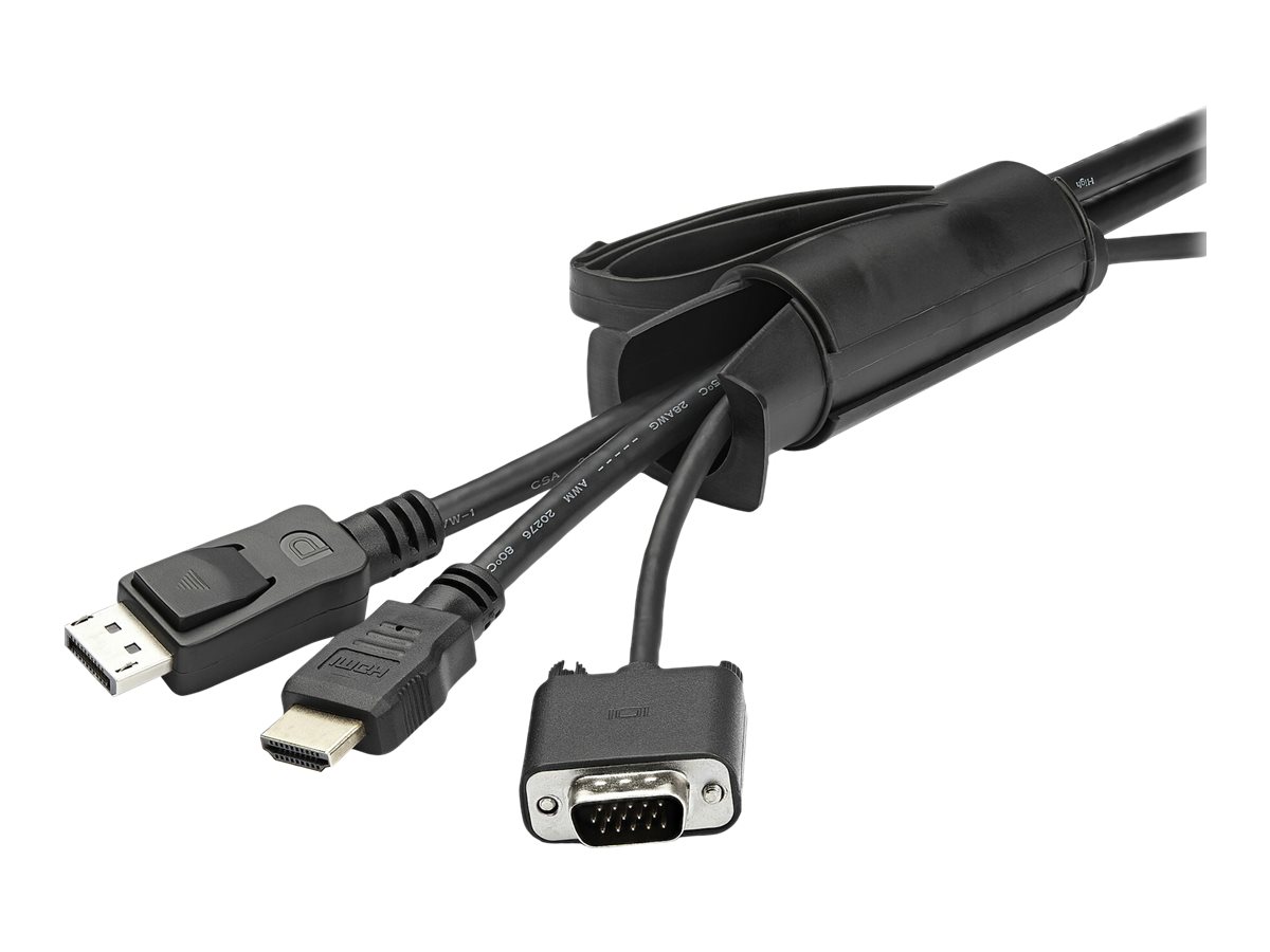 STARTECH.COM 2.5m 8.2ft Cable Management Sleeve - Spiral - 1inch 25mm Diameter - W/ Cable Loading Tool - Black CMSCOILED2