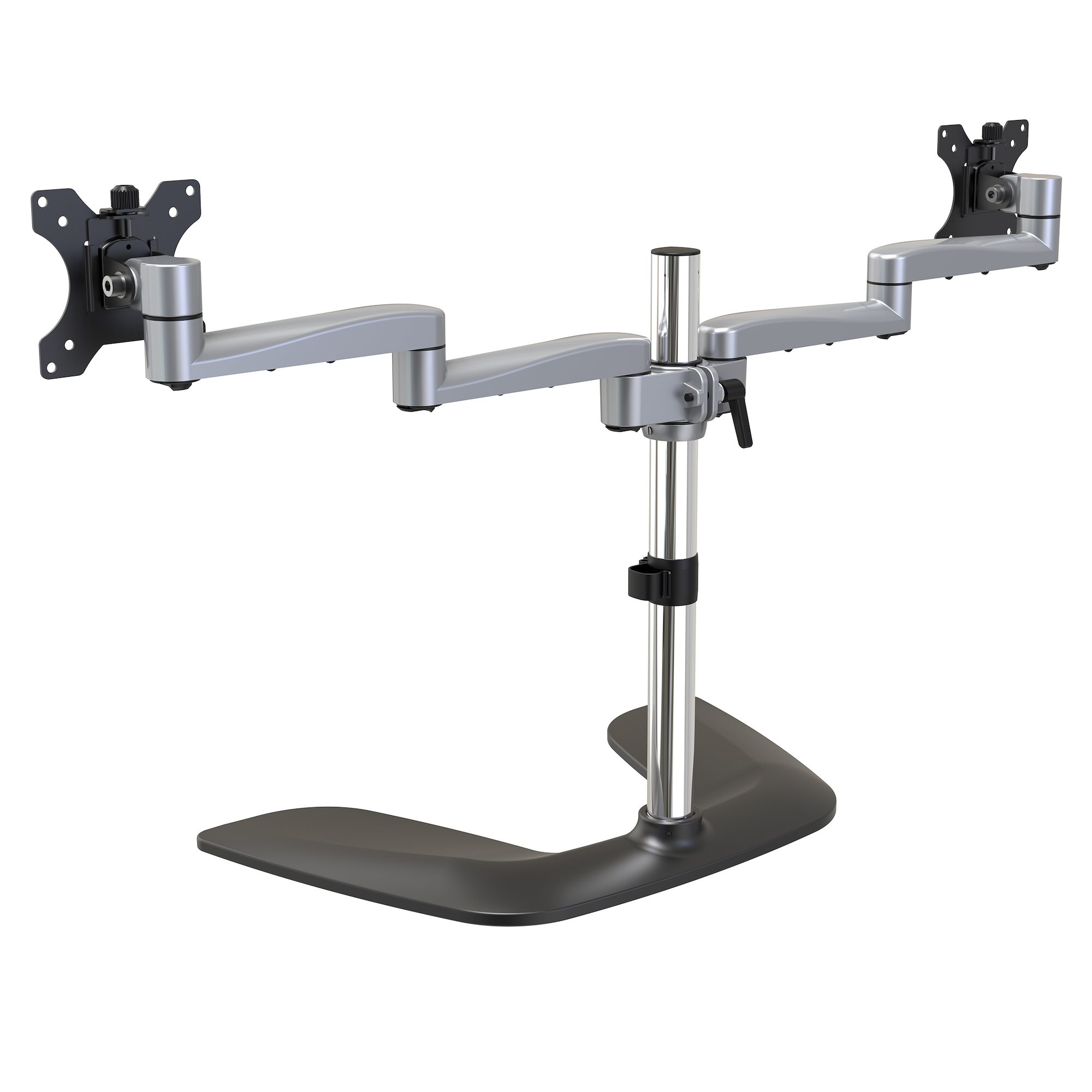 STARTECHCOM Dualmonitor Stand Gelenkarme höhenverstellbar Für VESAMonitore bis 81,28cm 32Zoll Stahl Aluminium
