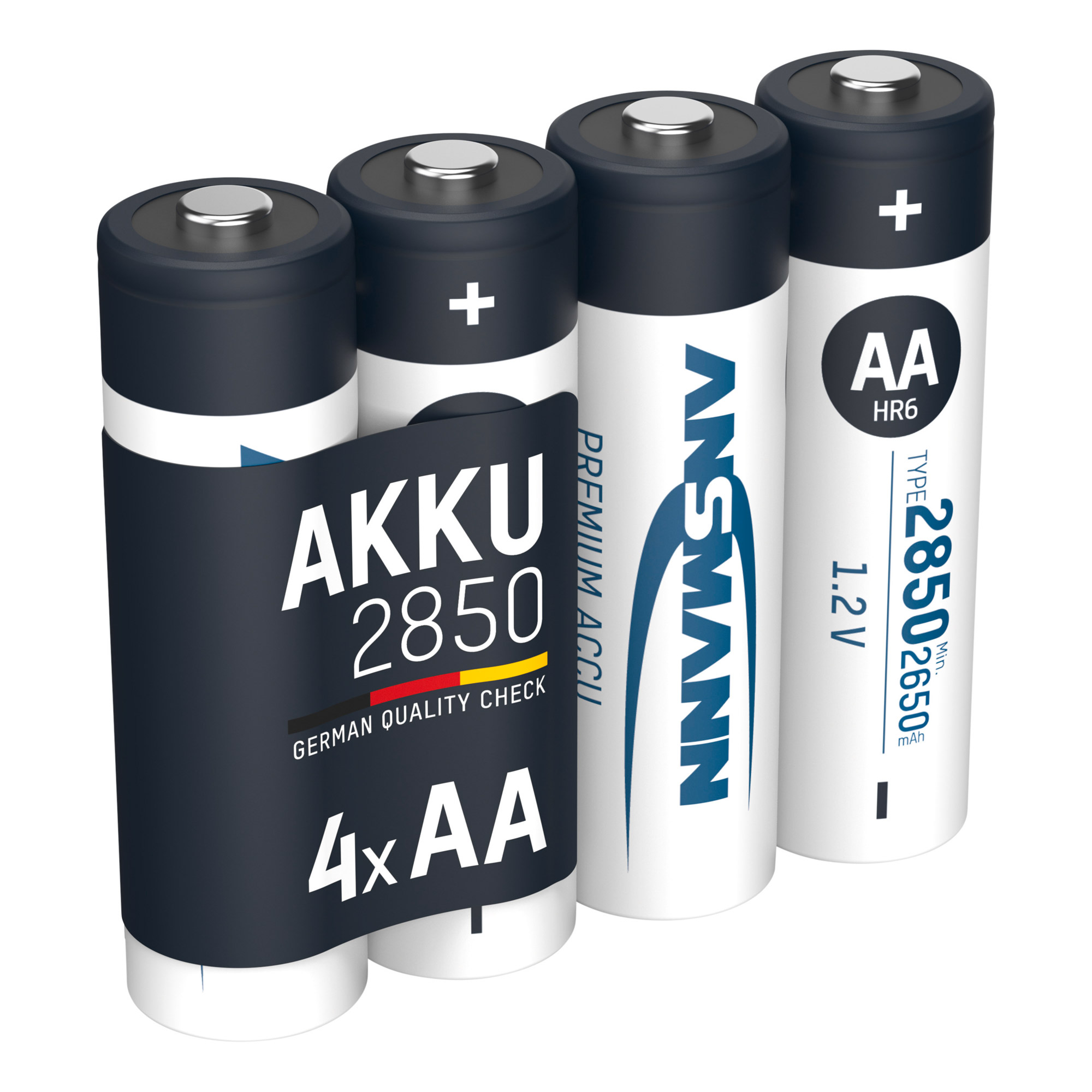 4 ANSMANN Akkus Mignon AA 2.650 mAh