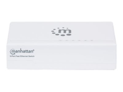 MANHATTAN 5-Port Fast Ethernet Switch Kunststoffgehaeuse verbindet 5 Netzwerkgeraete bei 10 oder 100 Mbits Plug and Play-Installatio MANHATTAN 5-Port Fast Ethernet Switch Kunststoffgehaeuse verbindet 5 Netzwerkgeraete bei 10 oder 100 Mbits Plug and Play-Installatio
