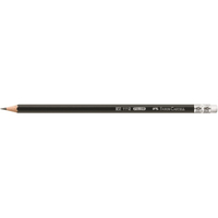 FABERCASTELL 1112 Bleistifte HB schwarz mit Radierer, 12 St