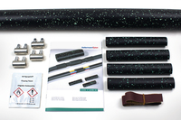 HellermannTyton Warmschrumpf-Verbindungsgarnitur LVK-C-5x1,5-16 PO-X BK mit Connector