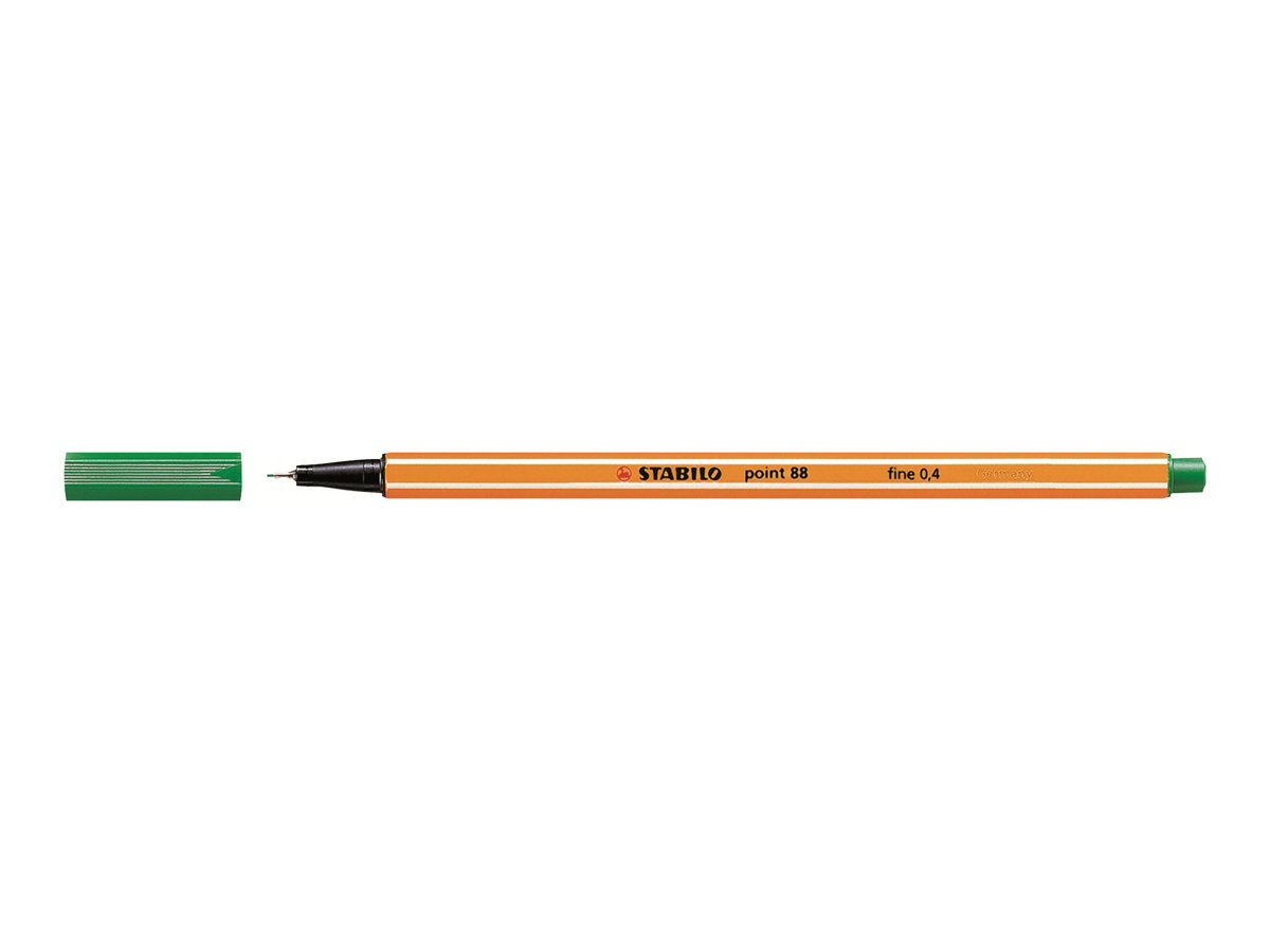 STABILO point 88 Fineliner gruen 0,4 mm, 10 St.