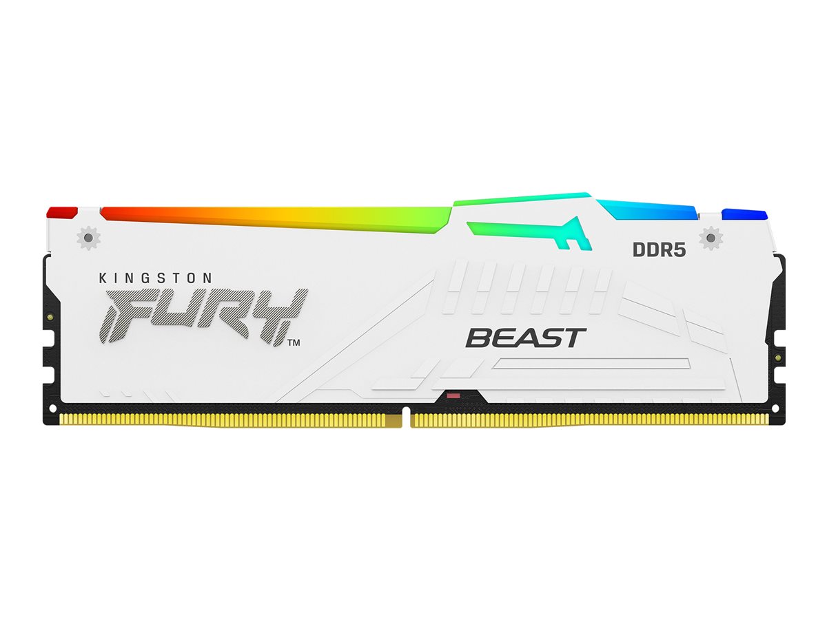 KINGSTON FURY Beast 64GB DIMM 6000MT/s DDR5 CL36 Kit of 2 White RGB EXPO