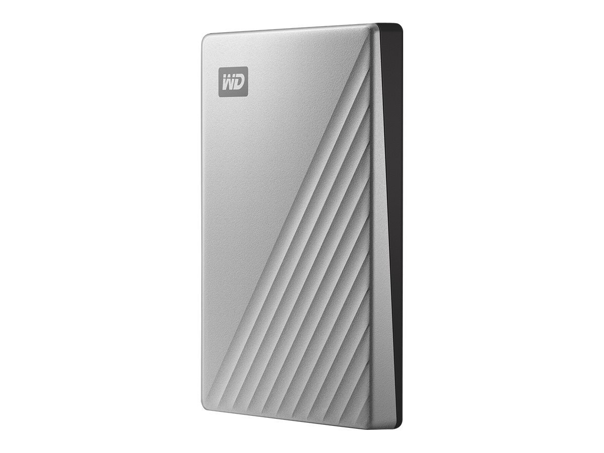 WD My Passport Ultra 2TB Silver USB-C/USB3.0 HDD 6,4cm 2,5Zoll Metal finish RTL portable extern