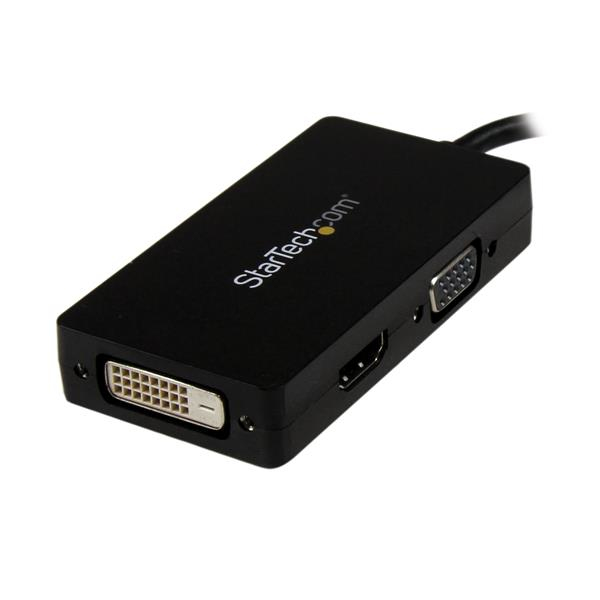 STARTECHCOM Travel AV adapter 3in1 DisplayPort to VGA DVI or HDMI converter