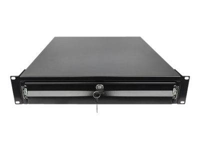 INTELLINET 19 Zoll Schublade 2 HE abschliessbar 466 mm Tiefe fuer Schraenke ab 600 mm Tiefe schwarz