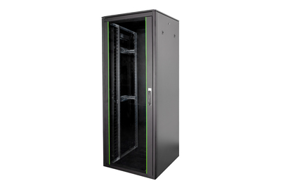 42U network cabinet Varioflex-N 800 x 800mm bl single glass front- and double steel rear door