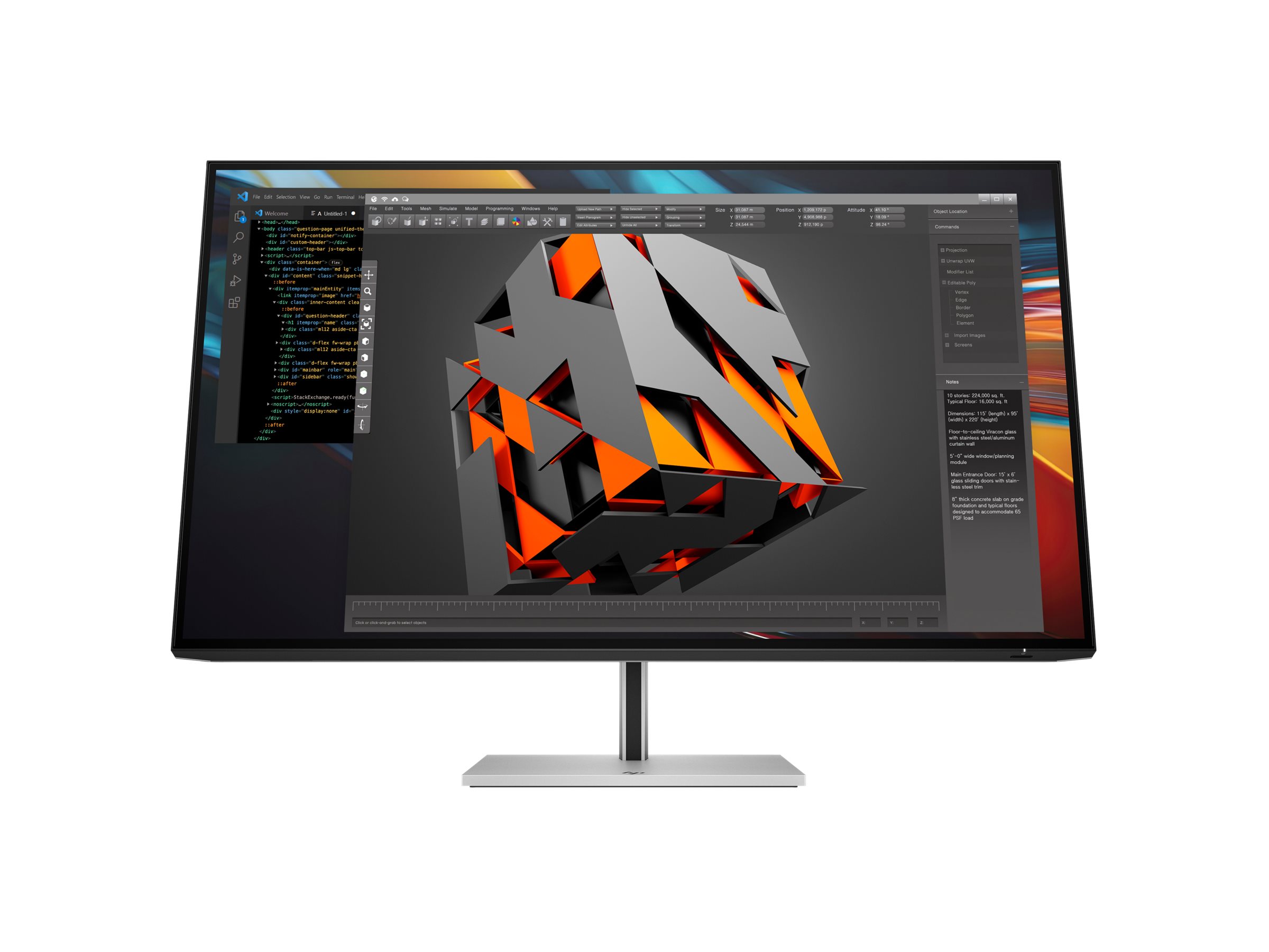 HP 732pk Series 7 Pro 80,01cm 31,5Zoll IPS 4K Thunderbolt 4 Monitor 169 20001 5ms HDMI 20 DP 14 EU