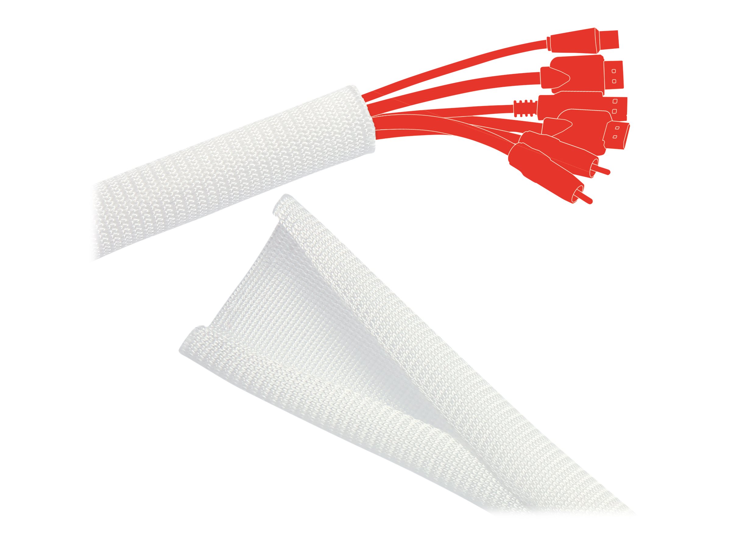 LABEL THE CABLE Kabelmantel CABLE TUBE PRO weiss, 1 St