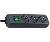 Brennenstuhl Eco-Line mit Schalter 3-fach schwarz 3 m Brennenstuhl Eco-Line mit Schalter 3-fach schwarz 3 m
