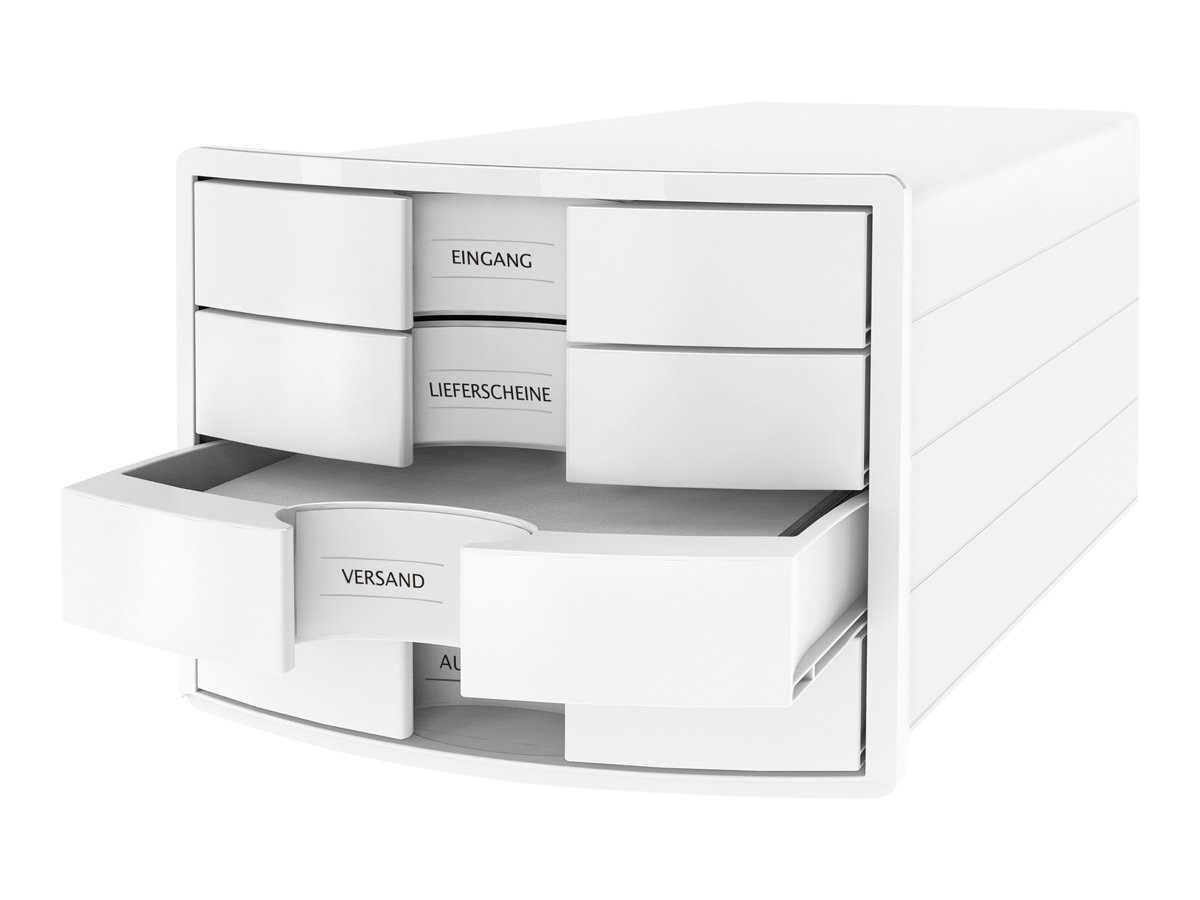 HAN Schubladenbox IMPULS weiss 1012-12, DIN C4 mit 4 Schubladen HAN Schubladenbox IMPULS weiss 1012-12, DIN C4 mit 4 Schubladen