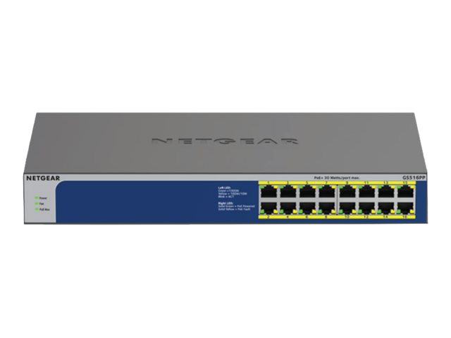 NETGEAR 16PT GIGE UNMNGED SWTCH W/ POE+ NETGEAR 16PT GIGE UNMNGED SWTCH W/ POE+