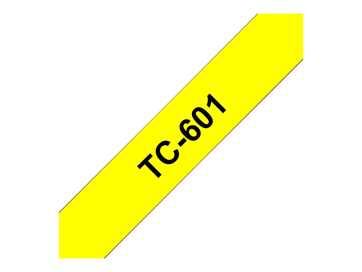 TC601 BROTHER PT Schriftband 12mm gelb TC601 BROTHER PT Schriftband 12mm gelb