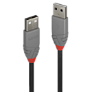 LINDY 0,2m USB 2.0 A Kabel Anthra Line