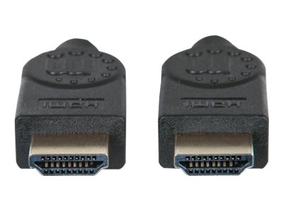 MANHATTAN Ultra High Speed HDMI-Kabel 8K60Hz HEC Dynamic HDR VRR QMS QFT ALLM eARC 3D HDMI-Stecker auf Stecker geschirmt 1m schwarz