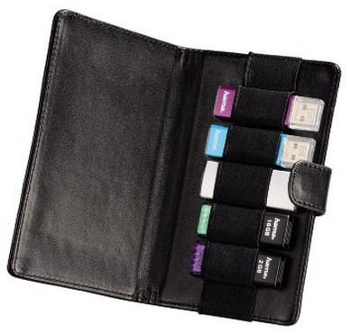 hama 5er USBStickTasche Vegas schwarz, 1 St