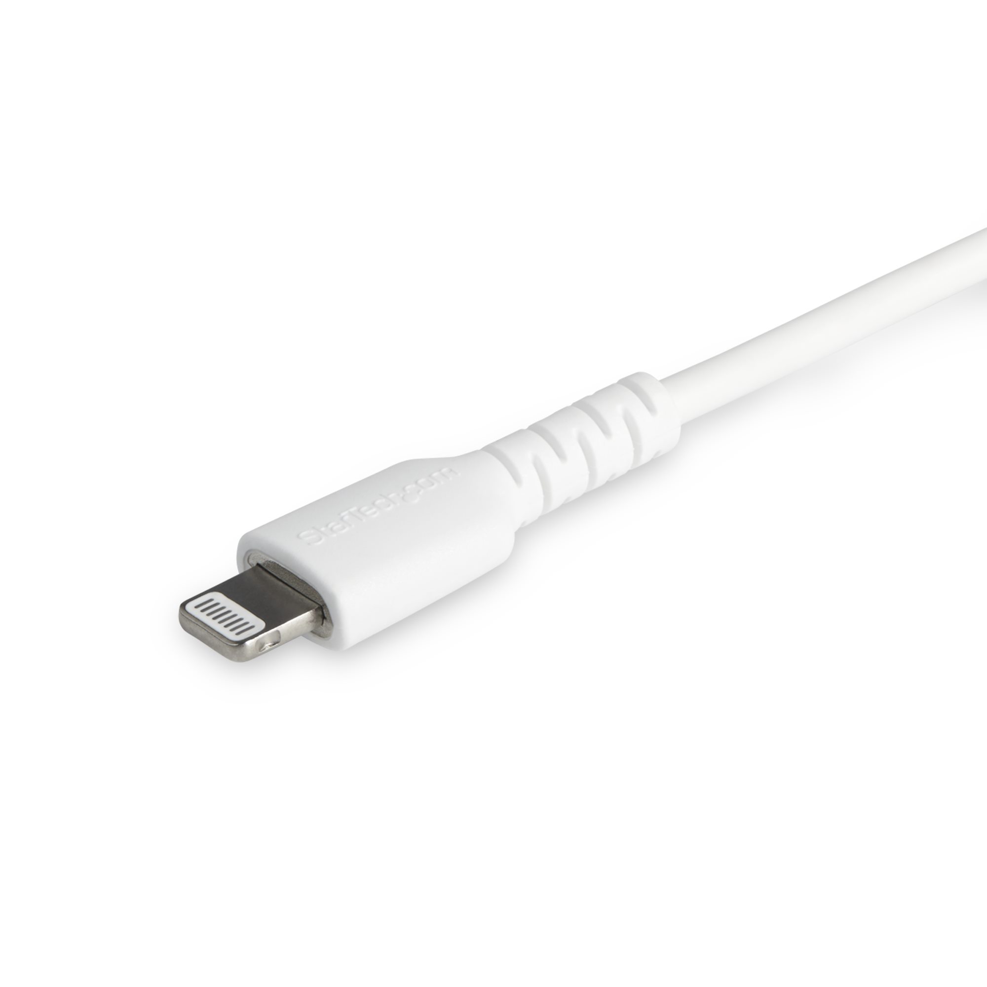 STARTECHCOM 1m 33ft USB C to Lightning Cable MFi Certified Durable USB Lightning Charging Cable White RUSBCLTMM1MW