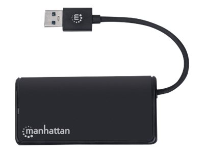 MANHATTAN 4-Port USB 3.2 Gen 1 Hub Vier USB-A-Ports 5 Gbit/s Datenuebertragungsraten Stromversorgung ueber USB schwarz MANHATTAN 4-Port USB 3.2 Gen 1 Hub Vier USB-A-Ports 5 Gbit/s Datenuebertragungsraten Stromversorgung ueber USB schwarz