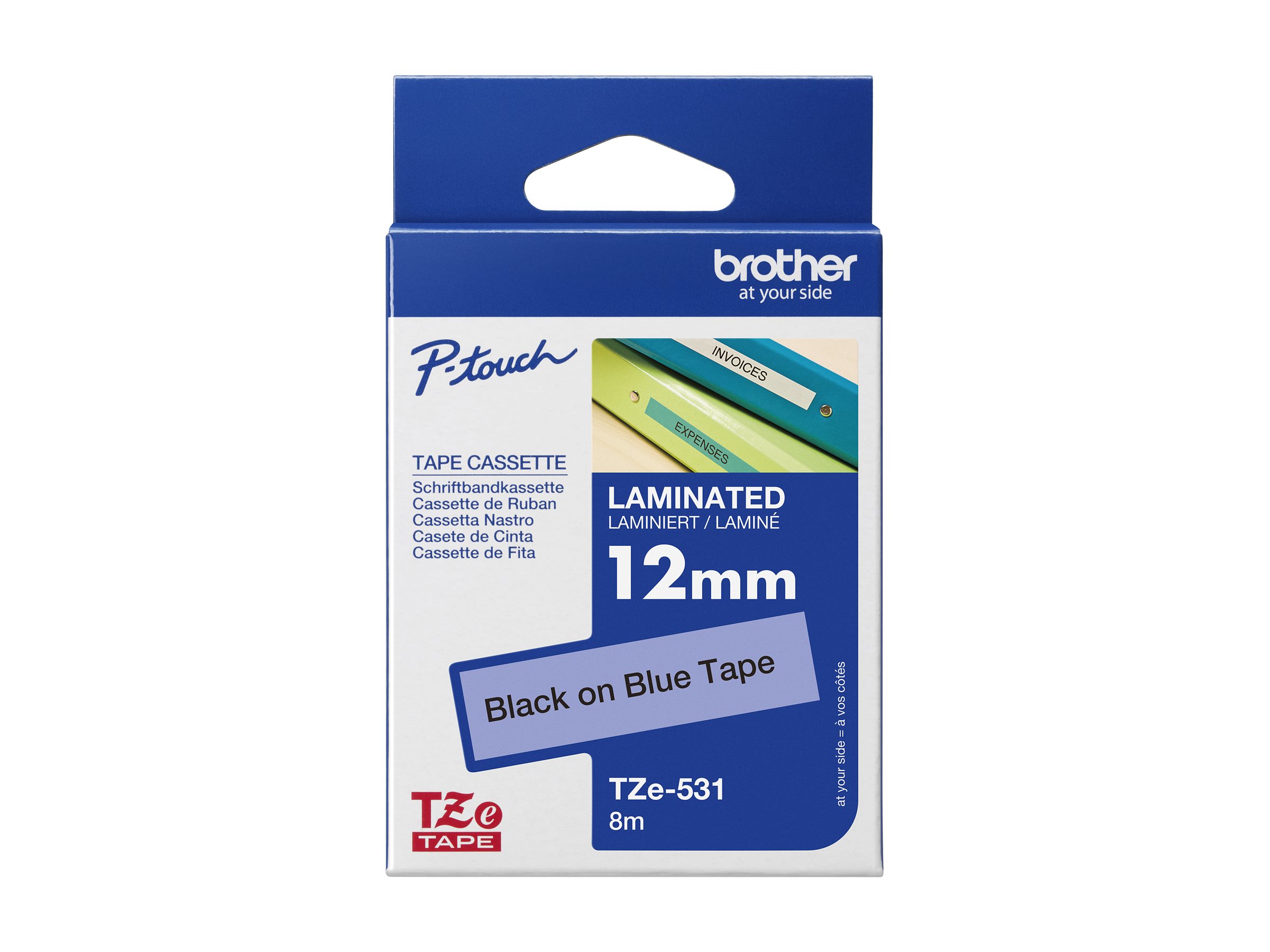 BROTHER P-Touch TZE-531 schwarz auf blau 12mm BROTHER P-Touch TZE-531 schwarz auf blau 12mm