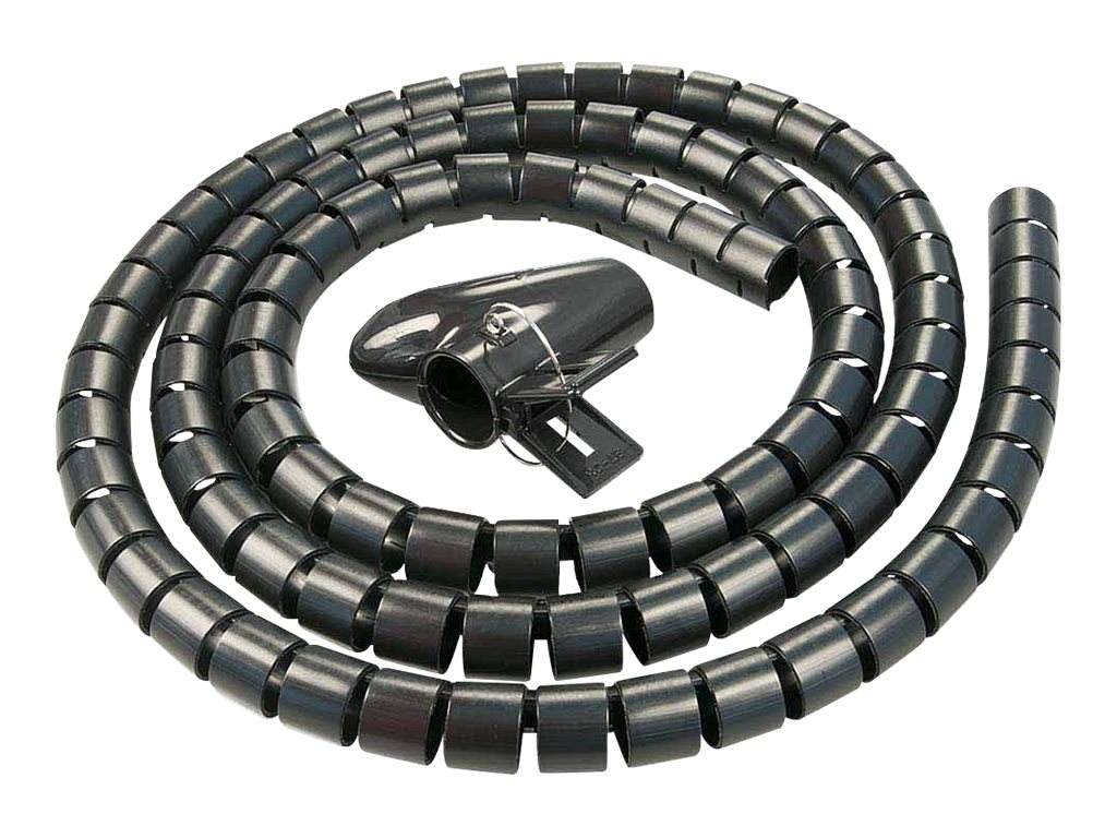 LINDY Kabelspirale 5m Durchmesser 25mm schwarz mit Einziehhilfe
