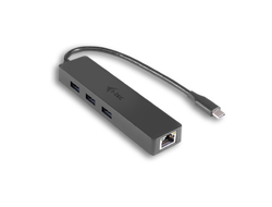 I-TEC USB C Slim HUB 3 Port mit Gigabit Ethernet Adapter ideal fuer New Macbook Macbook Pro 2016 usw. kompatible mit Thunderbolt 3