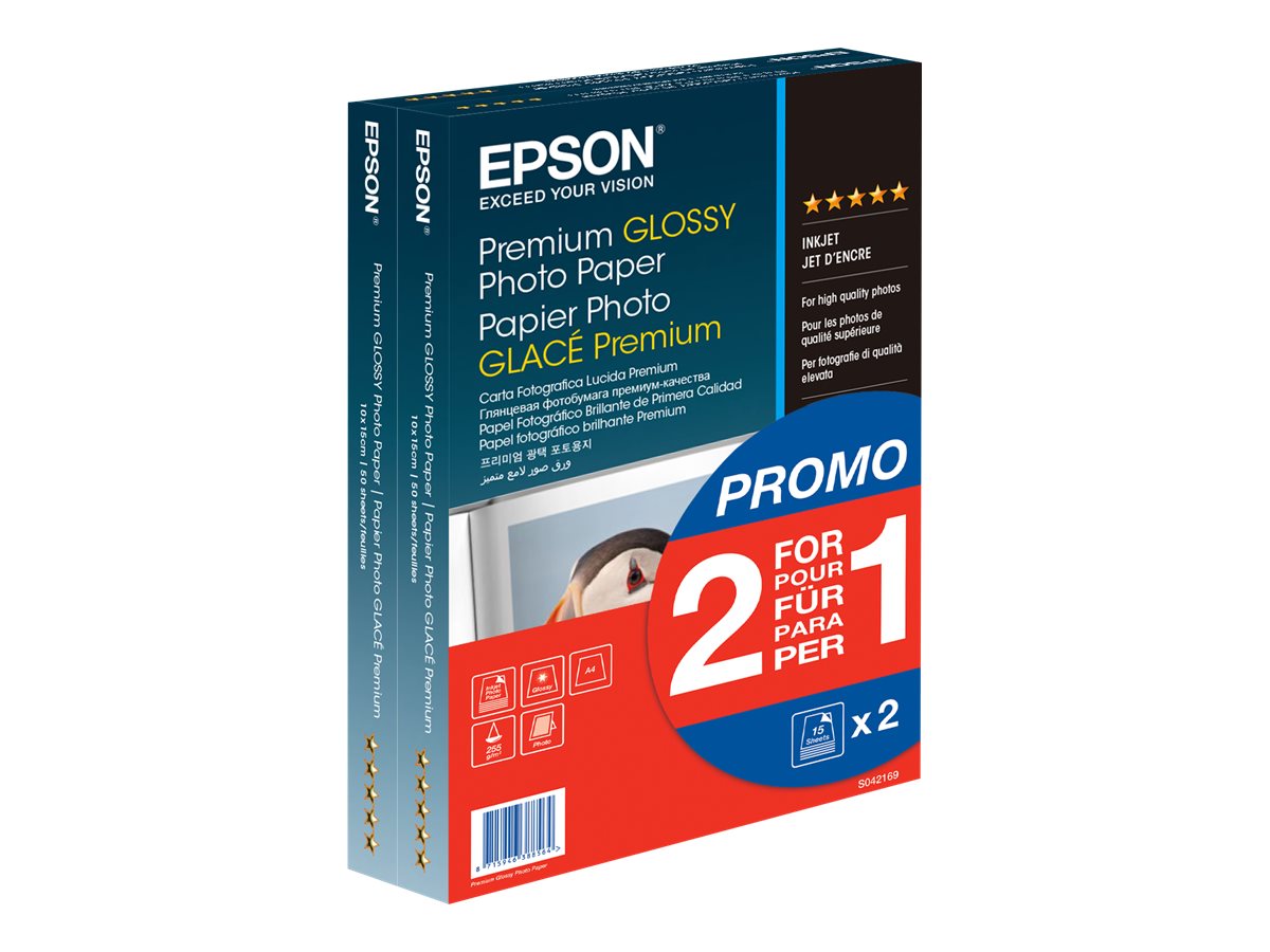 EPSON Fotopapier S042167 10,0 x 15,0 cm glÃ¤nzend 255 g/qm 2x 40 Blatt