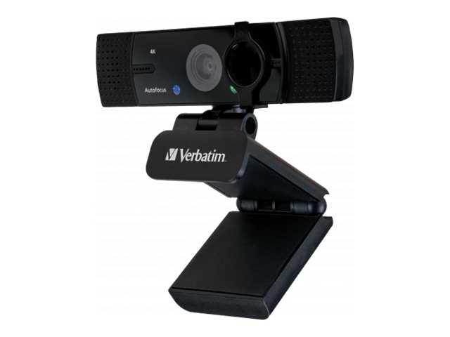Verbatim Autofokus-Webcam Ultra HD 4K mit Dual-Mikrofon