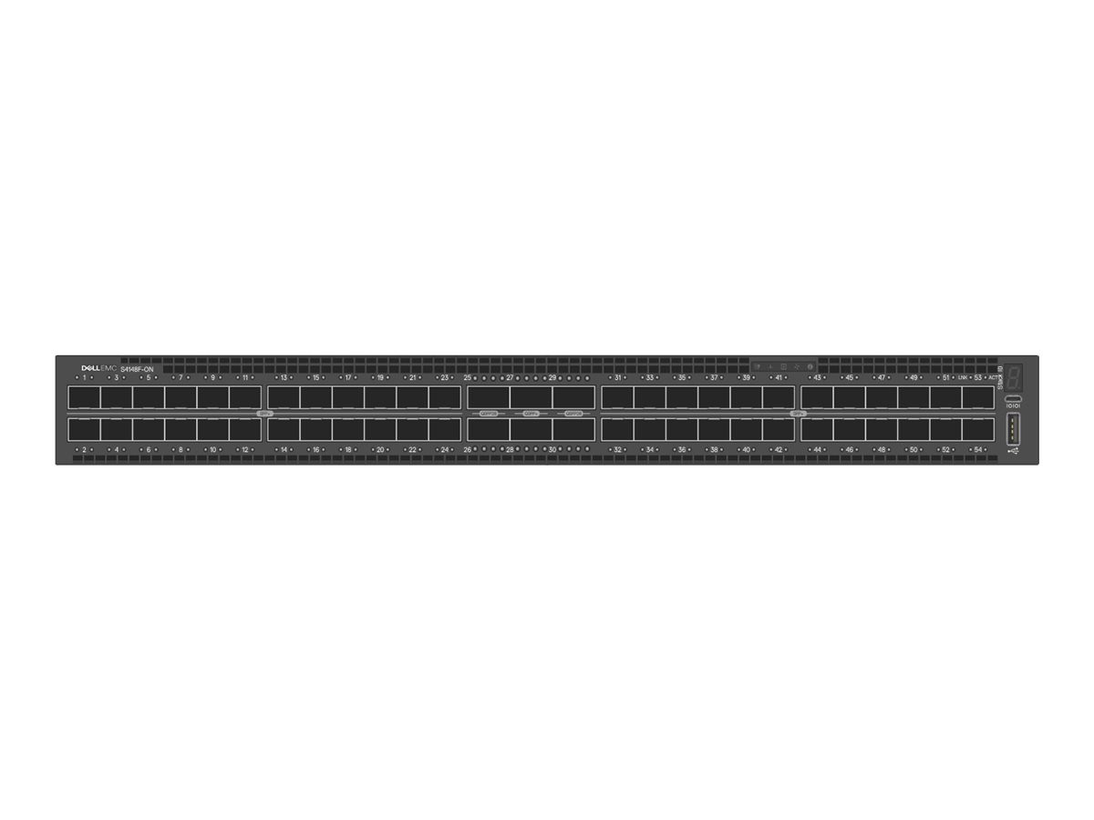 DELL EMC Switch S4148F-ON 1U 48x10GbE SFP+ 4xQSFP28 2xQSFP+ IO to PSU 2 PSU OS10